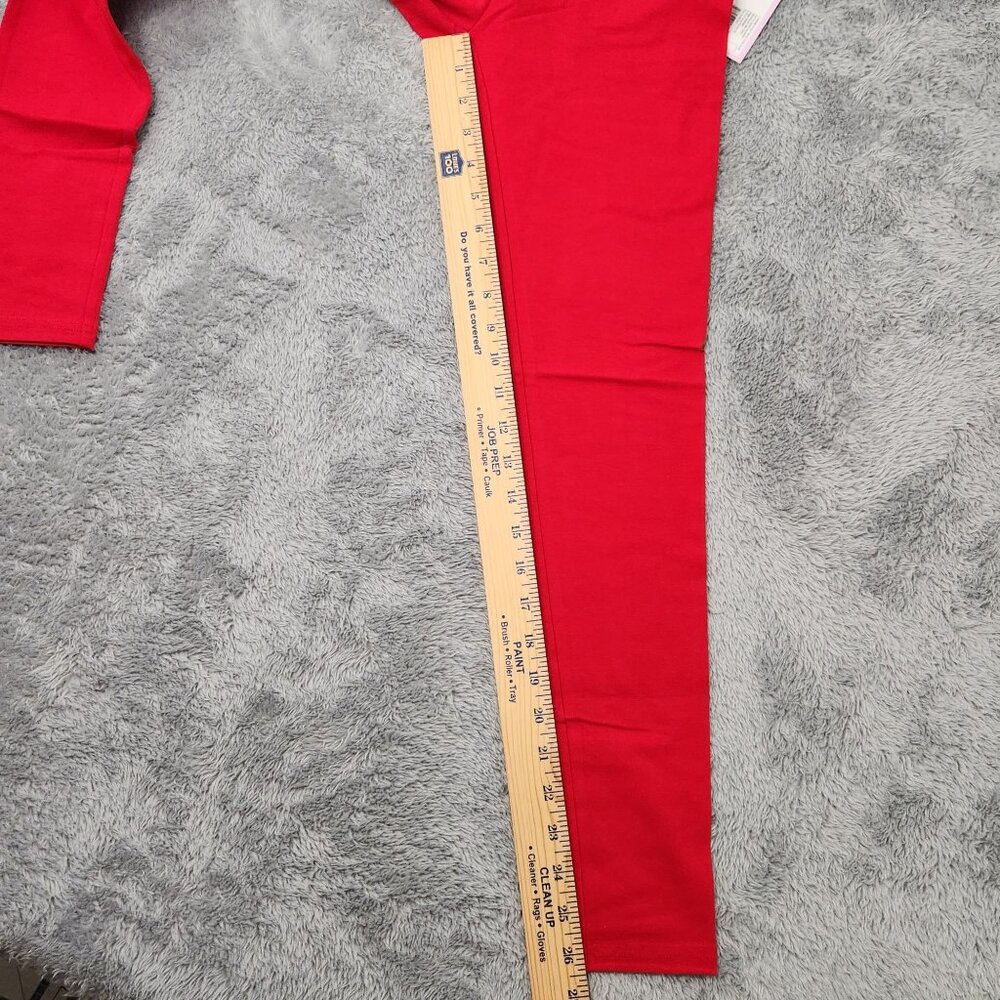Wild Fable Fashion Leggings Womens XS Red‎ High-Waisted Cotton Workout Stretch - Picture 10 of 11